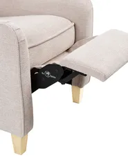 Reclinerfåtölj ROYSTON Inklusive fotstöd Beige_884481