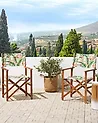 Set of 2 Garden Chairs CINE Acacia Wood Dark Brown