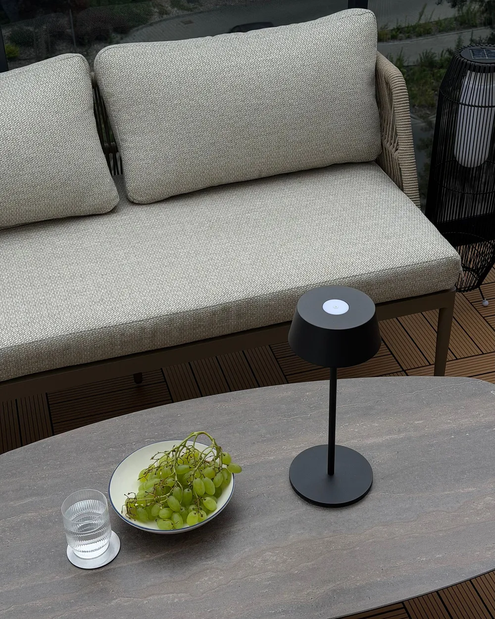 Wireless LED Table Lamp GUDER with Dimmer Metal Black_1154964