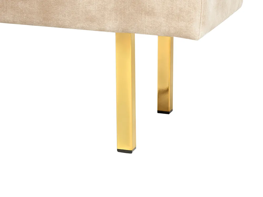 Upholstered Bench ROSEVILLE Velvet Beige_924425