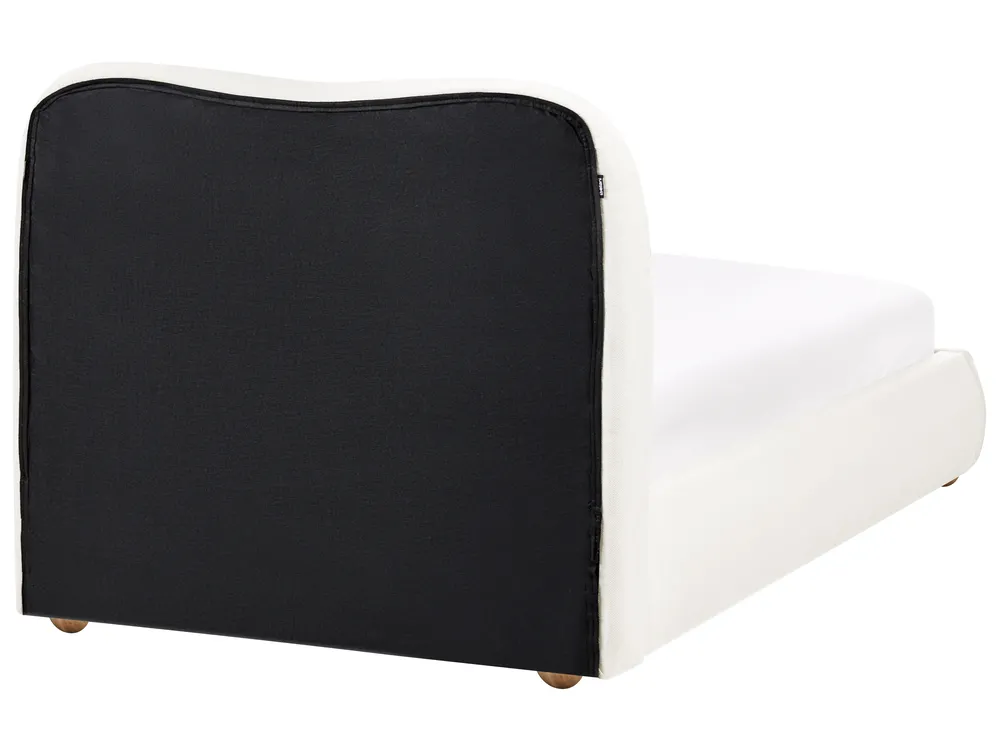 Ottoman Bed BLAGNAC Fabric Off-White 90 x 200 cm (EU Single)_1073172