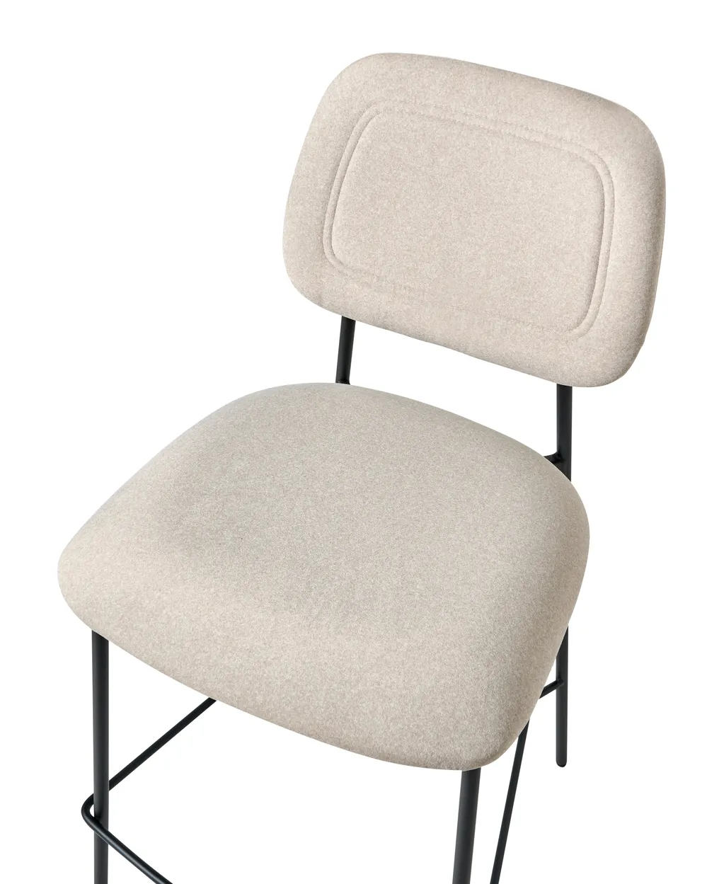 Set med 2 barstolar DUETTE Sammet Ljusbeige_991143