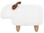 Animal Stool LAMB Lamb Fabric White_750752