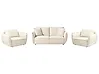 Living Room Set 5 Seater KUNES Fabric Light Beige