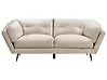 Sofa 3 Seater LENVIK Velvet Light Beige