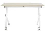 Hopfällbart skrivbord BENDI 120 cm 60 cm med hjul Ljusbrun_922209