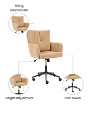 Desk Chair ALPINE Fabric Beige_1071083
