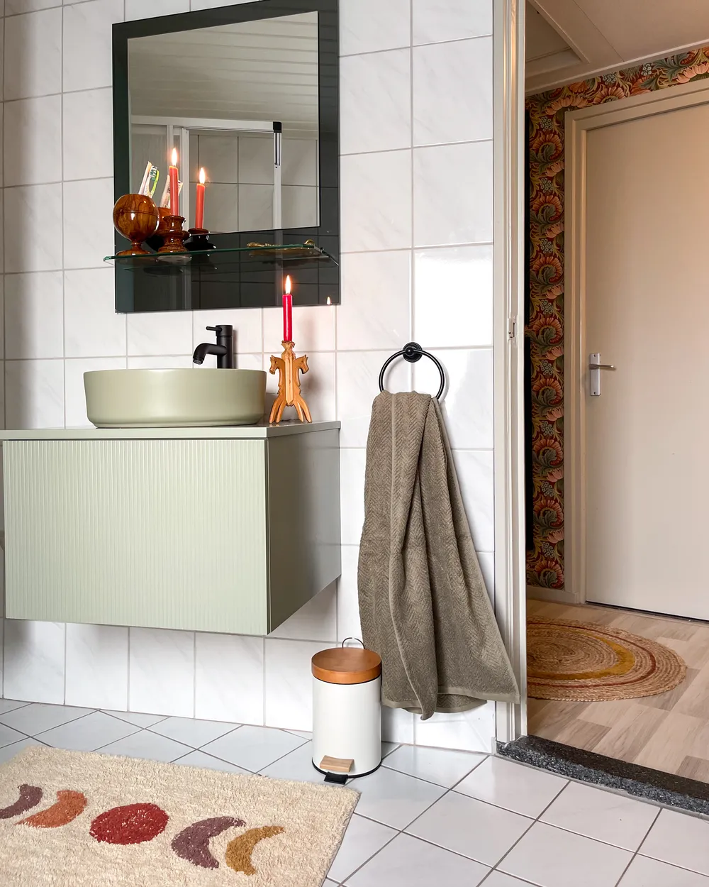 Bath Mat ESME Beige 50 x 80 cm Cotton_973092