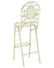 Set of 2 Garden Bar Chairs BIVIO Folding Metal Light Green_966478