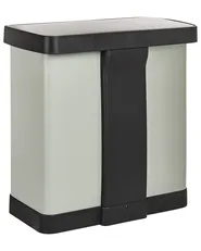Double Pedal Waste Bin 60 L ECOSORT Metal Light Green_992887