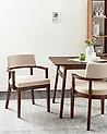 Ruokatuolisetti 2 kpl DALBO Buklee Ruskea/vaaleanbeige