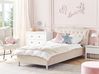 Ottoman Bed METZ Velvet Beige 90 x 200 cm (EU Single)