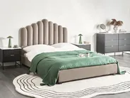 Waterbed Velvet VINCENNES 140 x 200 cm (EU Double) Taupe_974752