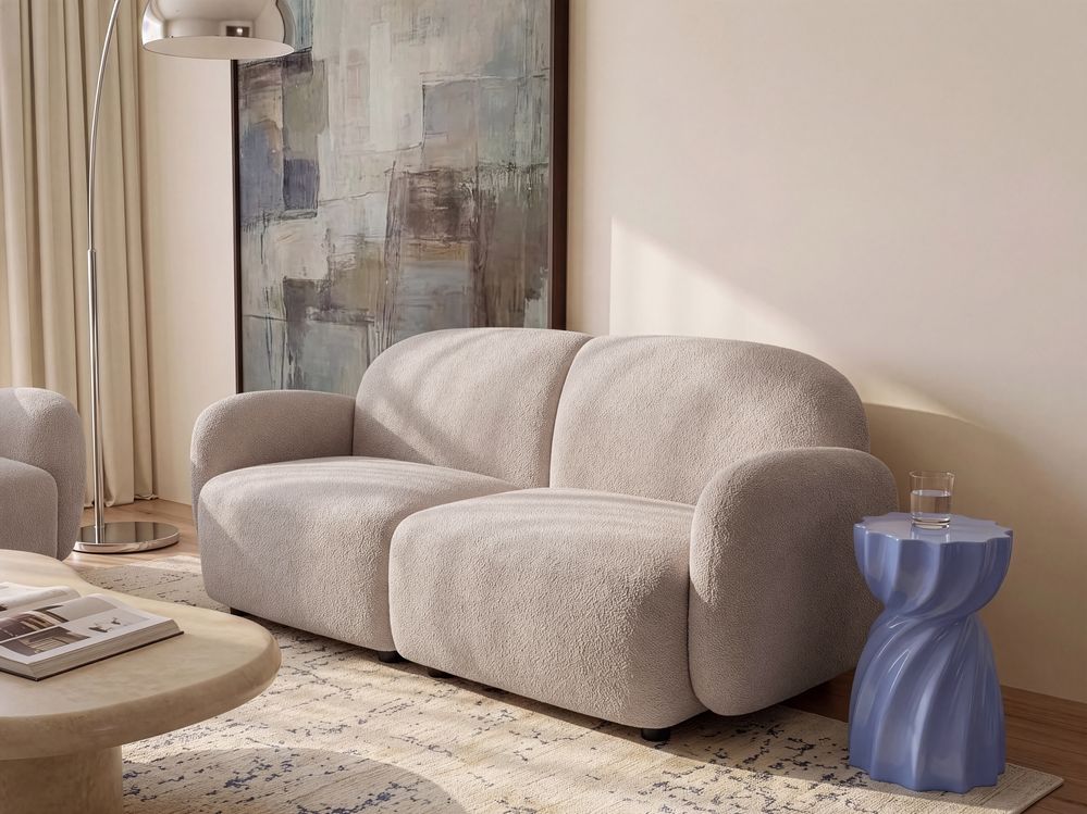 Sofa 2 Seater JULE Boucle Beige