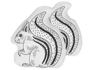 Set of 2 Decorative Cushions KOLKATA Cotton 42 x 48 cm White Squirrel_801020