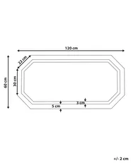 Badrumsspegel med LED LOCMARIAQUER 120 cm 60 cm Silver_837565