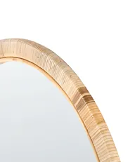Wall Mirror ANLEZY 80 cm 80 cm Rattan Natural_941099