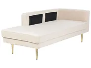 Right-Hand Chaise Longue MIRAMAS Velvet Beige_848687