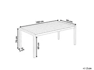 Puutarhapöytä VERNIO 180 cm 90 cm Metalli Musta_909337