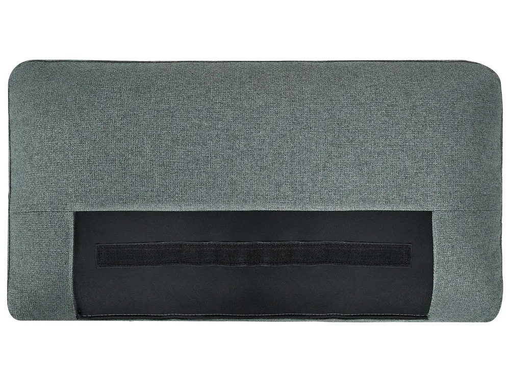 Modular Corner Sofa 5 Seater KIVVIK with Ottoman Fabric Green Left Hand_1045852