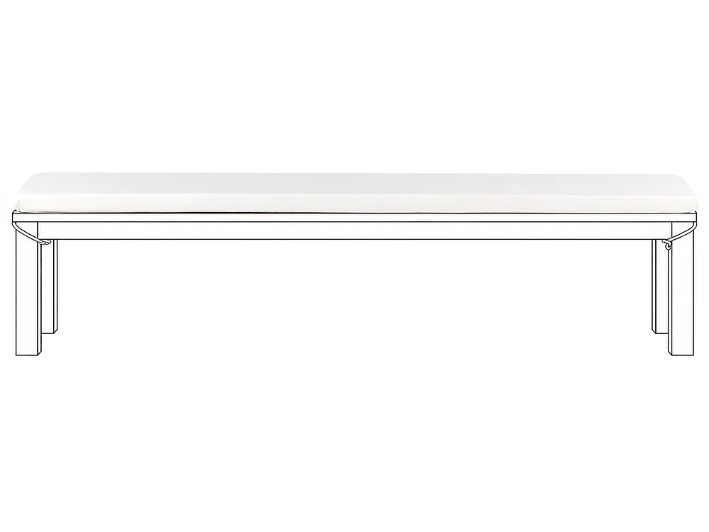 Bench Seat Pad Cushion MONSANO 168 x 35 cm Off-White