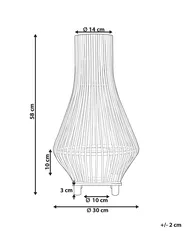 Lykta LEYTE 58 cm Videträ Ljusbrun_892154