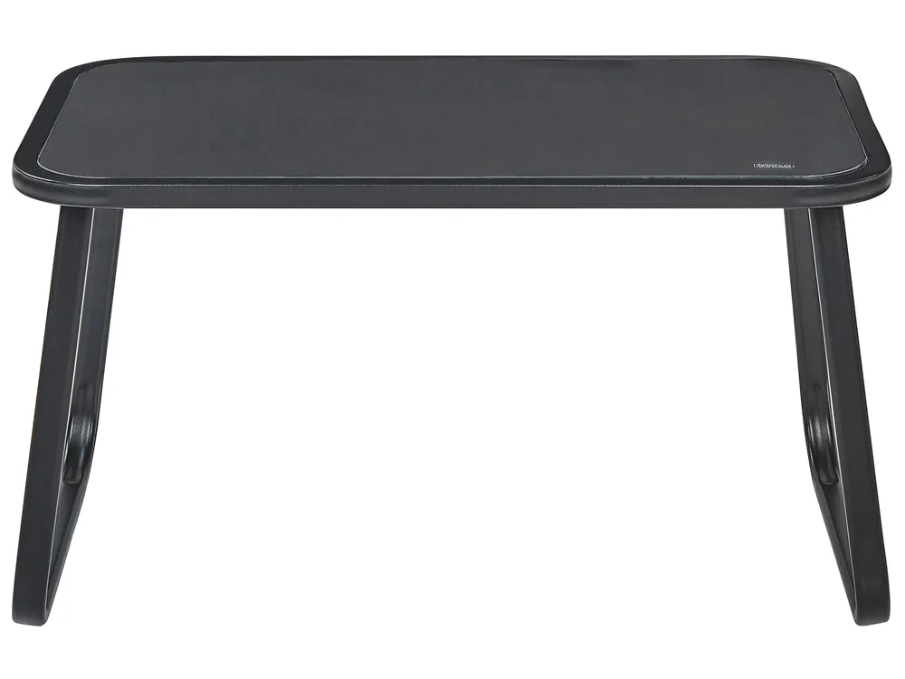 Garden Lounge Set with Table 4 Seater BARREA Metal Black_921825