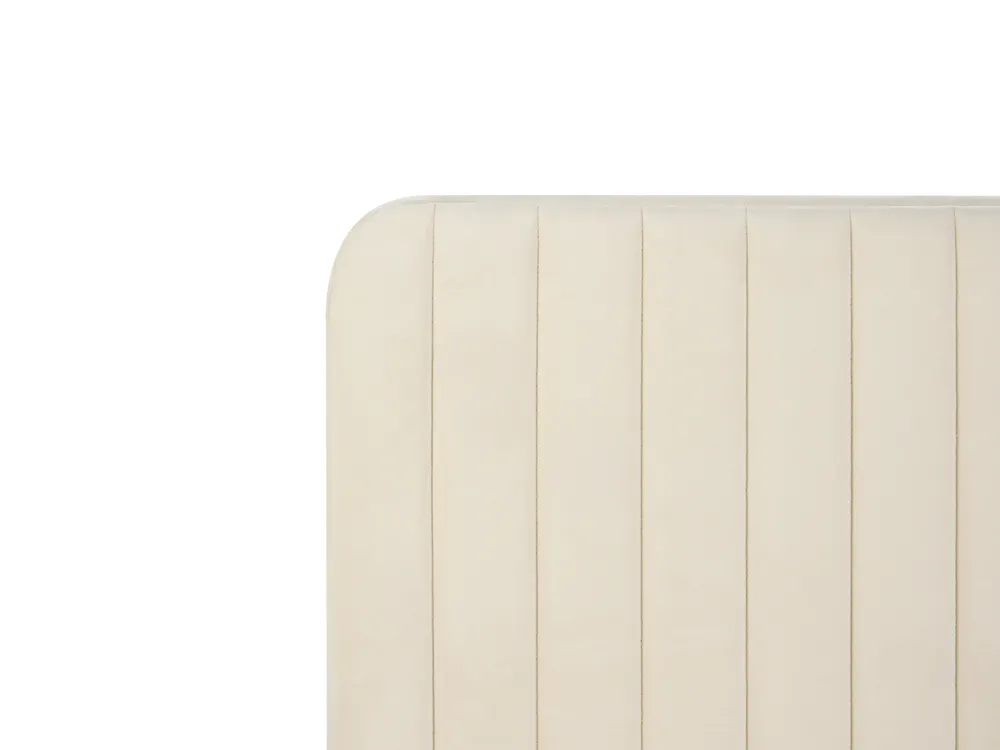Bed Velvet LUNAN 180 x 200 cm (EU Super King) Light Beige_929279
