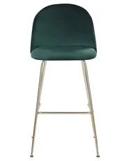 Set med 2 barstolar ARCOLA Sammet Smaragdgrön_780931