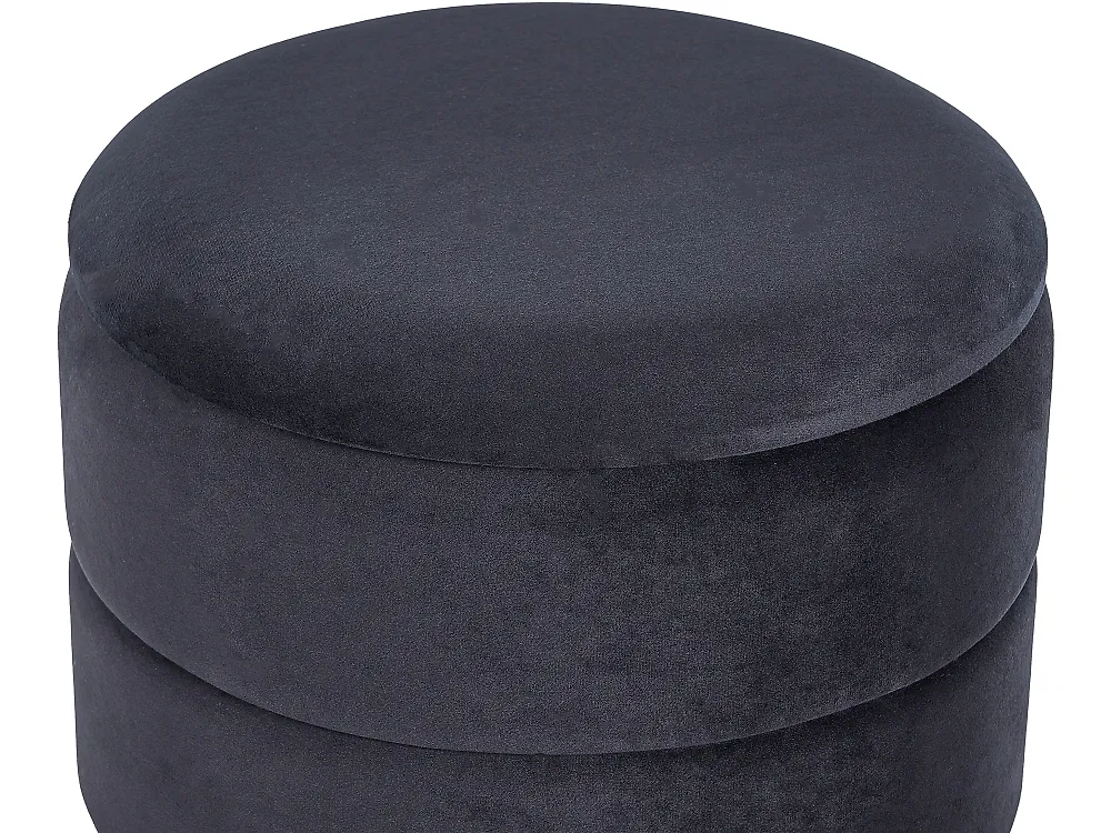 Storage Pouffe ELGIN Velvet Black_1186310