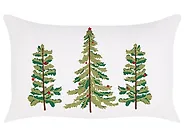 Koristetyynysetti 3 kpl ZIVEN 30 x 50 cm 45 x 45 cm Puuvilla Valkoinen Joulukuvio_1164557
