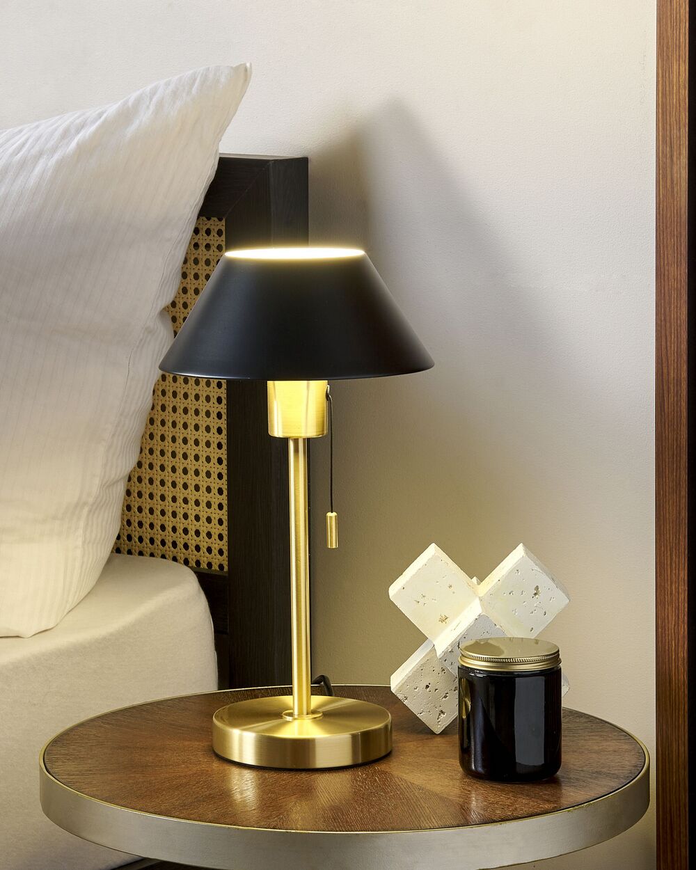 Table Lamp CAPARO Metal Black/ Gold