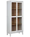Vitrinskåp i glas RUMSON 80 cm Vit
