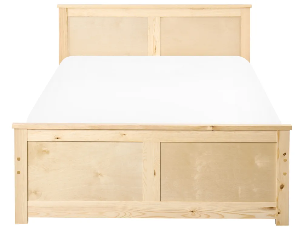 Bed DAUPHIN Pine Wood Light Brown 120 x 200 cm (EU Small Double)_1059818