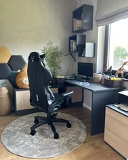Matta GESI II Ljusgrå ø 140 cm Viskos_937859