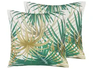 Ulkotyynysetti 2 kpl GAIANA Kasvikuvio 45 x 45 cm Vihreä_776227