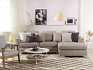 Corner Sofa OSLO Fabric Beige Left Hand_1175807