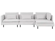 Modular Corner Sofa 3 Seater EGERIS Fabric Light Grey Left Hand_894276
