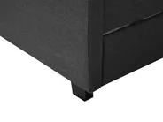 Bed with Storage Drawers MONTPELLIER Fabric Dark Grey 160 x 200 cm (EU King Size) LED_708638