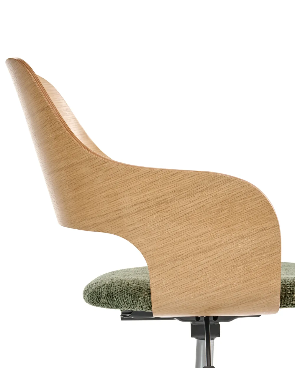 Desk Chair NOVATO Faux Linen Green_1049160