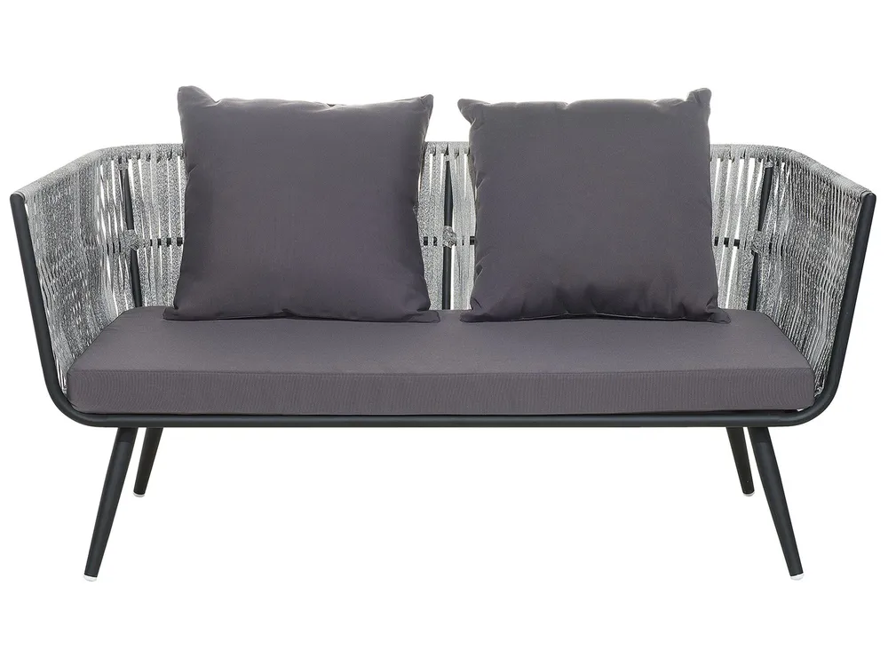 Garden Lounge Set with Table 4 Seater RAGUSA PE Rattan Grey_718422