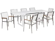 Garden Dining Set 8 Seater VALCANETTO/GROSSETO Metal White_938318
