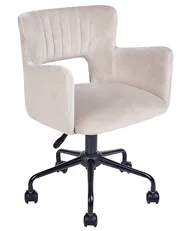 Skrivbordsstol SANILAC II Sammet Taupe_855169