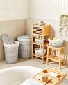 Set of 5 Baskets VAKARI Willow Wood White 55/89 L