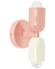 Set med 2 vägglampor TOPI Metall Pastellrosa_987489