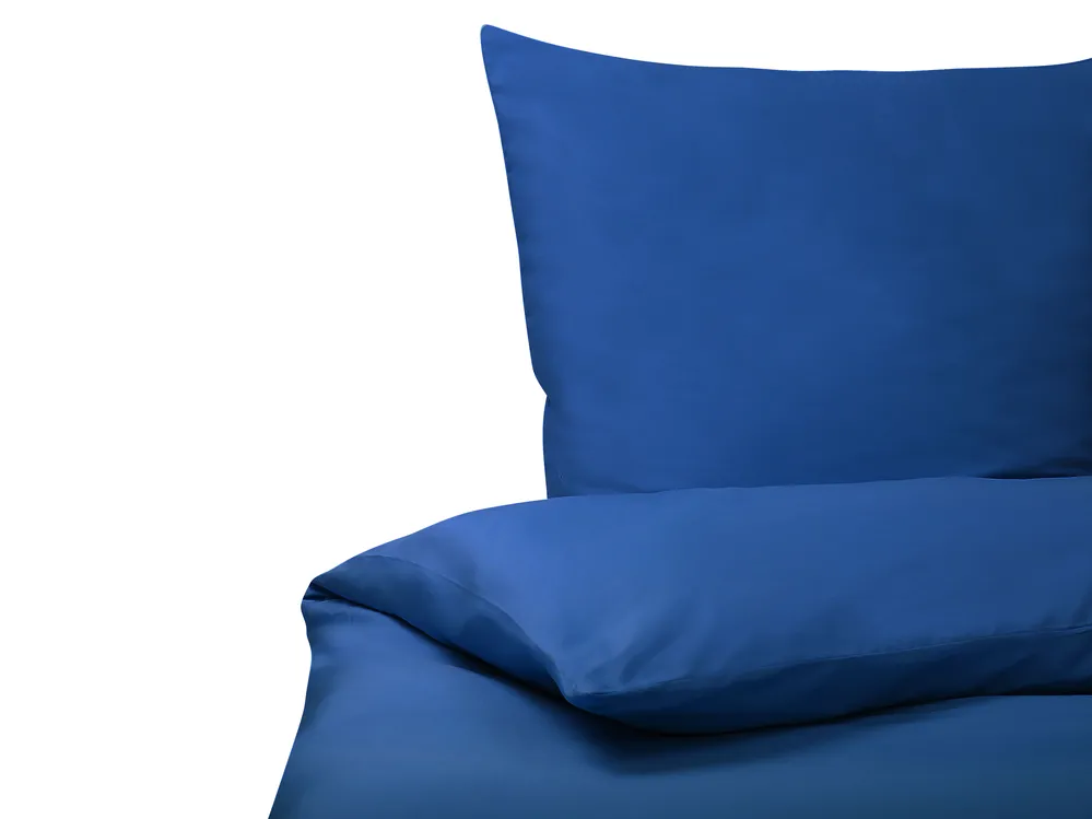 Duvet Cover Set HARMONRIDGE 200 x 220 cm Sateen Cotton Dark Blue