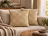 Koristetyynysetti 2 kpl CEIBA 45 x 45 cm Puuvilla Beige Geometrinen kuvio