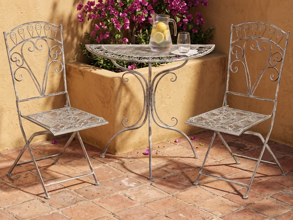 Bistropöytä NURRA 80 cm 36 cm Metalli Harmaa_1101461