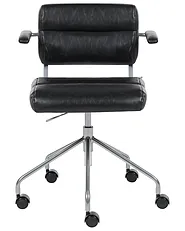 Desk Chair CANDOR Faux Leather Black_1136704