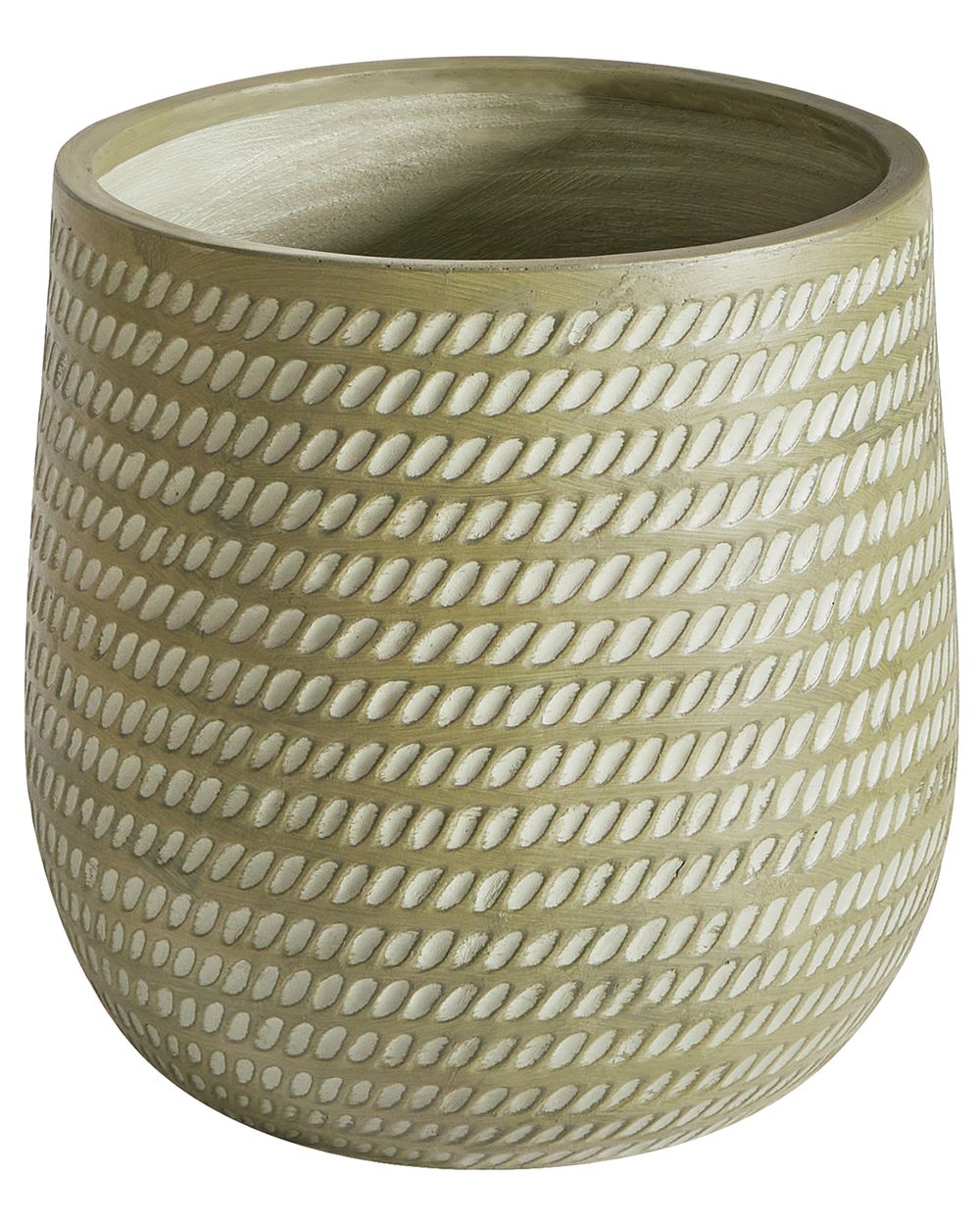 Plant Pot LIVADIA 39 cm Olive Green